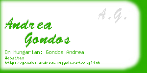 andrea gondos business card